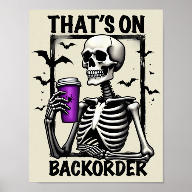 Poster Está no Backorder Halloween Pharmacy Tech (Frente)