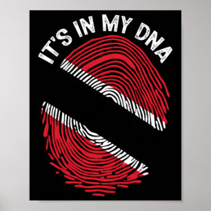 Poster Está No Meu Dna Bandeira De Trinidad E Togo Orgulh