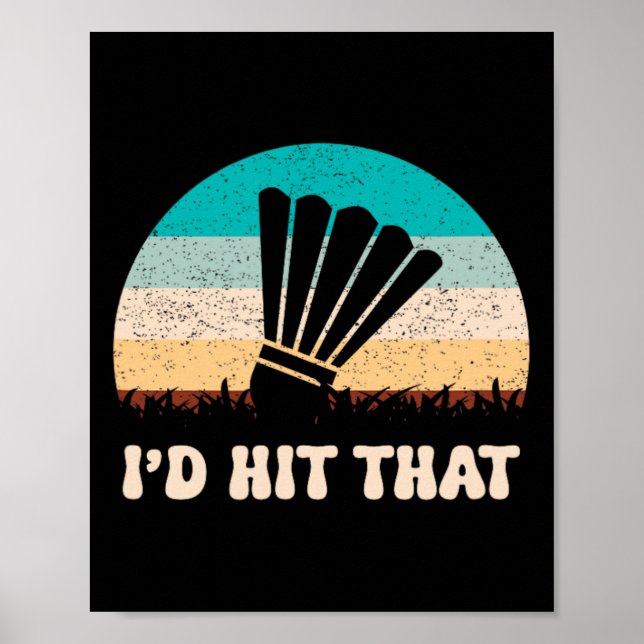 Poster Está no meu Dna Dminton Shuttle Racket Dminton Pla (Frente)