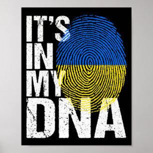 Poster Está no meu DNA Ucrânia Sinalizador Ucraniano Home