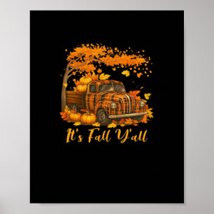 Poster Está no outono, Pumpkin Autumn Tree Hello Fall Cre