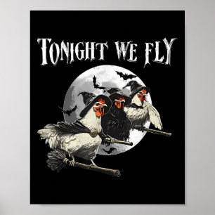 Poster Esta Noite Voamos Com A Bruxa Engraçada Do Dia Das