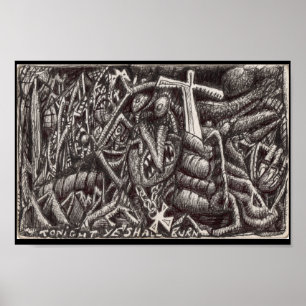 Poster "Esta noite, vós haveis de arder!"