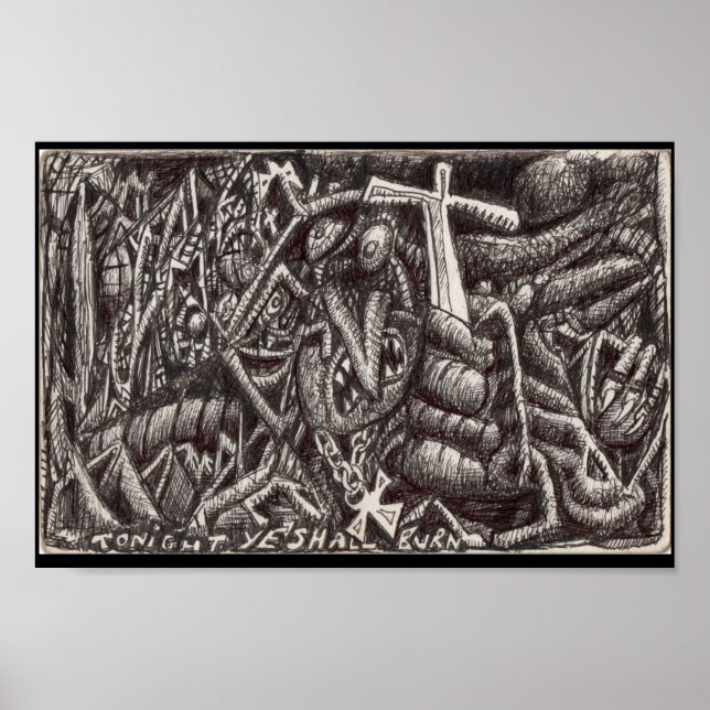Poster "Esta noite, vós haveis de arder!" (Frente)