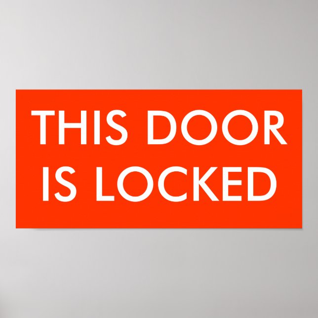 PÔSTER ESTA PORTA ESTÁ BLOQUEADA (Frente)