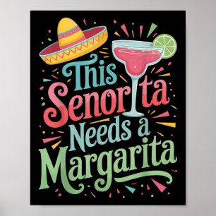 Poster Esta Senhorita Precisa De Uma Margarita