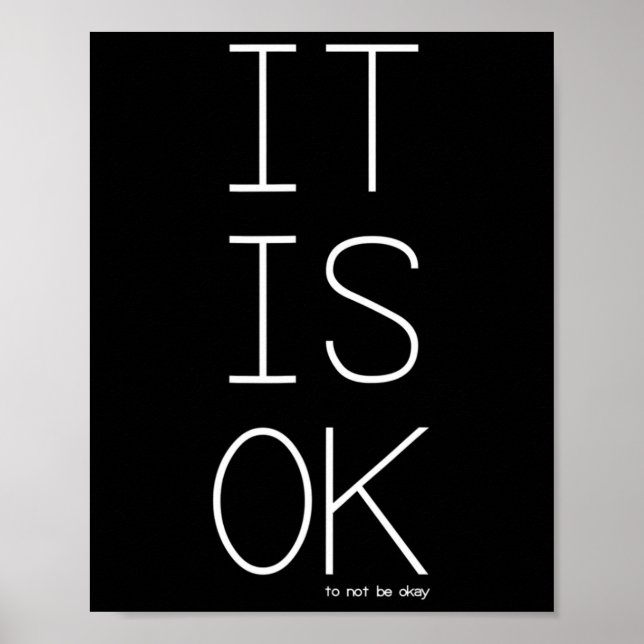 Poster Está tudo bem não estar bem (Frente)