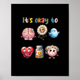 Poster Está tudo bem não estar bem, saúde mental