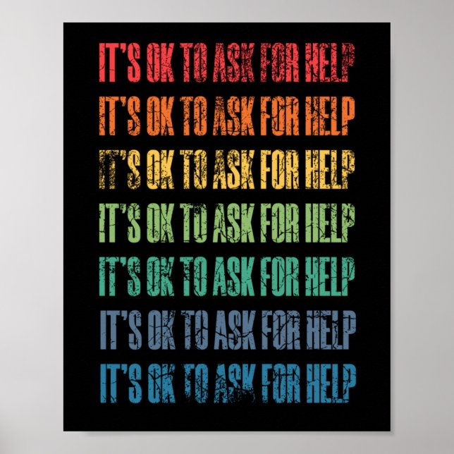 Poster Está tudo bem pedir ajuda 1 (Frente)