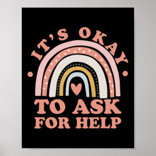 Poster Está tudo bem pedir ajuda - Saúde Mental