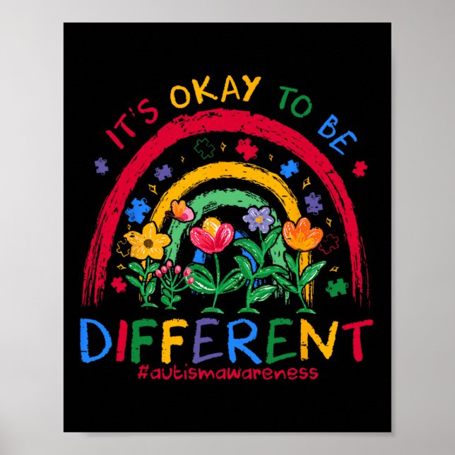 Poster Está tudo bem ser diferente do Autismo Arco-Íris c (Frente)