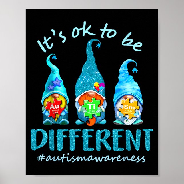 Poster Está Tudo Bem Ser Diferente Gnomo de Conscientizaç (Frente)