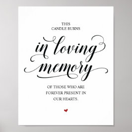 Poster Esta vela arde em memória amorosa Sinal Memorial