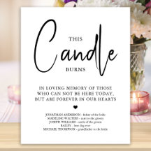 Esta Vela Arde Personalizada Memorial de Casamento