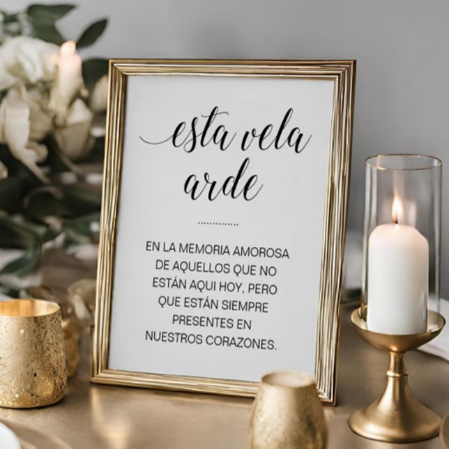 Poster Esta Vela Arde - Sinal de Casamento em Espanhol (Criador carregado)