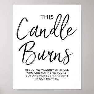 Poster Esta Vela Burns Memorial 8x10