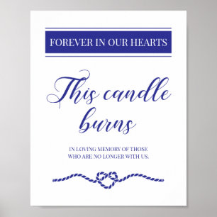 Poster Esta Vela Queima Azul Memorial de Casamento Náutic