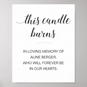 Poster Esta Vela Queima Em Memória Amorosa Funeral
