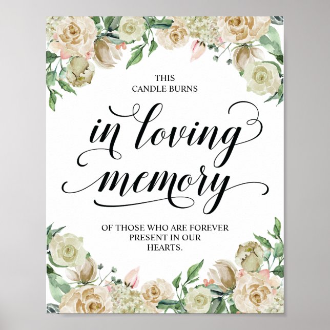 Poster Esta vela queima na memória amorosa Sinal Memorial (Frente)