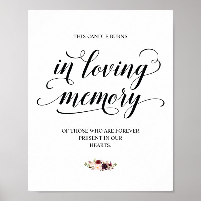 Poster Esta Vela Queima No Adorável Sinal Memorial (Frente)