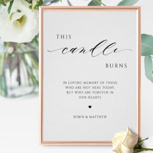 Poster Esta Vela Queima, Sinal de Casamento em Memória