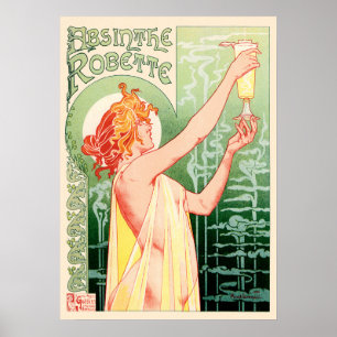 Poster Estação Affiche Vintage Absinthe Robette