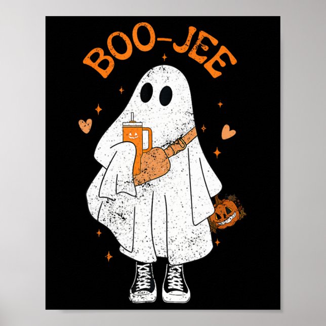 Poster Estação Cute Ghost Halloween Boujee Boo Jee (Frente)