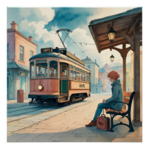 Estação da Esperança – Poster de Trem de Água emoc