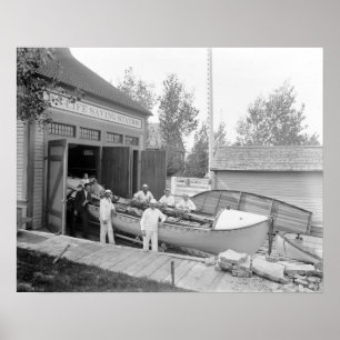 Pôster Estação das poupanças de vida, 1890. Foto do