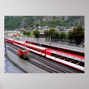 Pôster Estação de Brig na Suiça