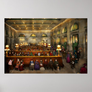 Pôster Estação de caminhos-de-ferro - esperando na