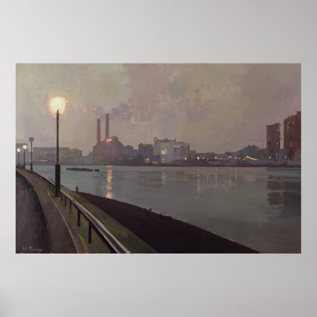 Poster Estação de energia Chelsea por Noite (Frente)