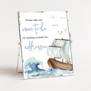Poster Estação de Envelope Chá de fraldas de Barcos Náuti