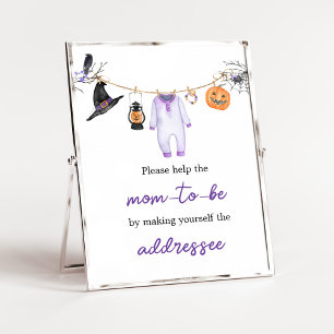 Poster Estação de Envelope de Boo Halloween Roxo