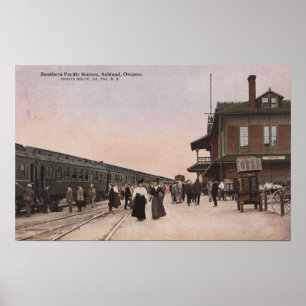 Poster Estação de estrada de ferro pacífica do sul