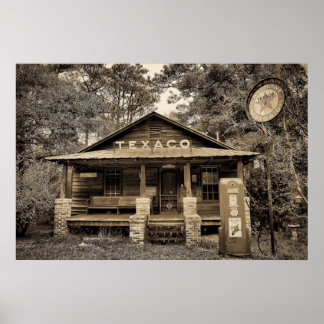 Pôster Estação de Gás Antiga