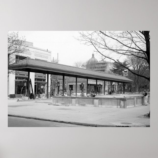 Pôster Estação de Gás DC, 1921 (Frente)