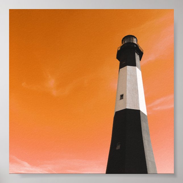 Poster estação de luz da ilha Tybee (Frente)