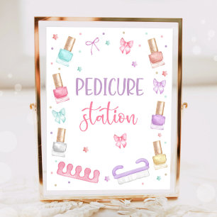 Poster Estação de Pedicure Festa Mani-Pedi Manicure Spa M