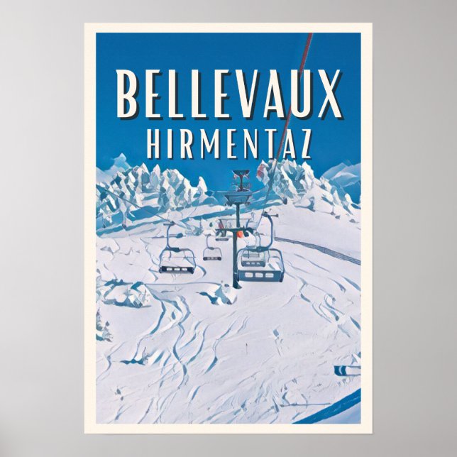 Poster Estação de ski Bellevaux Hirmentaz (Frente)