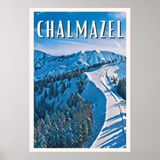 Poster Estação de ski Chalmazel (Frente)