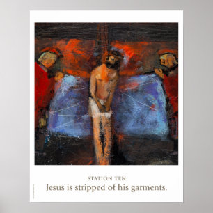 Poster Estação Dez: Jesus é despido de suas roupas.