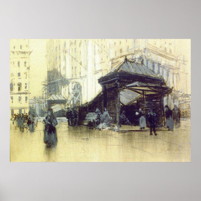 Pôster Estação do metrô de Nova Iorque 1912 (Frente)