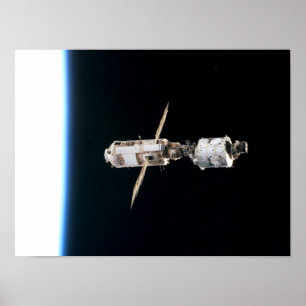 Poster Estação Espacial Internacional de Zarya e Unity