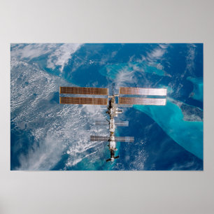 Pôster Estação espacial internacional sobre Florida