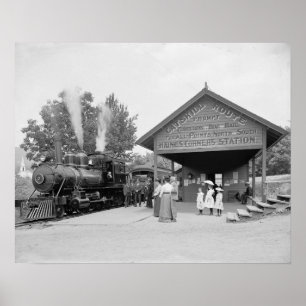 Pôster Estação Ferroviária de Catskills, 1902. Foto Antig