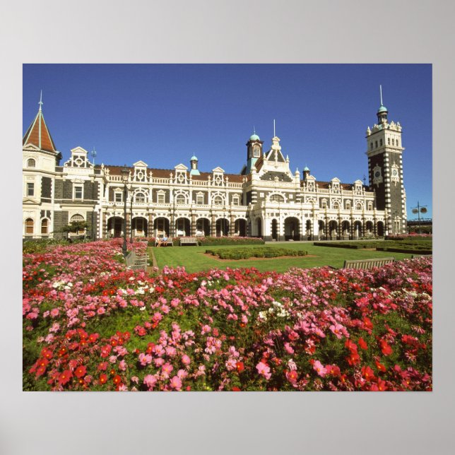 Poster Estação Ferroviária Histórica, Dunedin, Nova Zelân (Frente)
