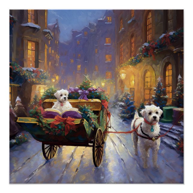 Pôster Estação Festiva de Natal Maltês (Frente)