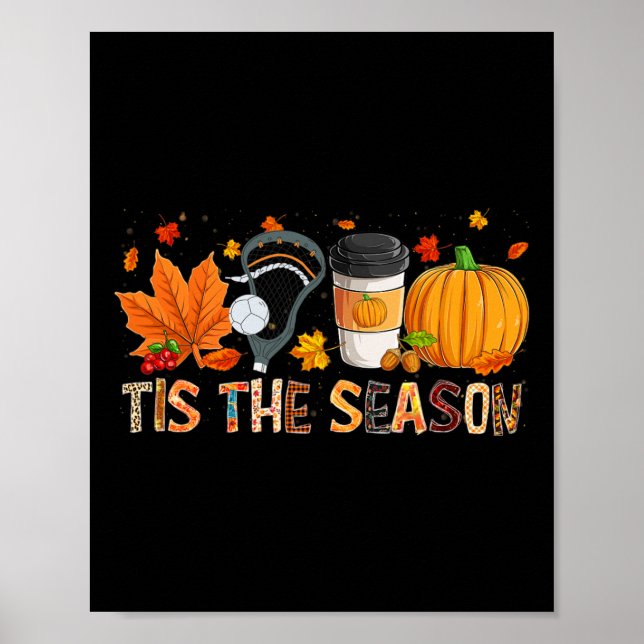 Poster Estação Leopardo Pumpkin Lacrosse Halloween Fall L (Frente)
