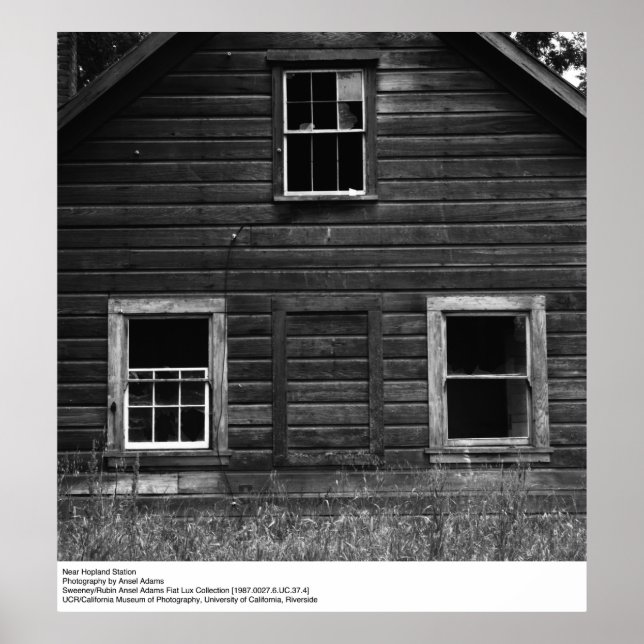 Poster Estação perto de Hopland por Ansel Adams (Frente)